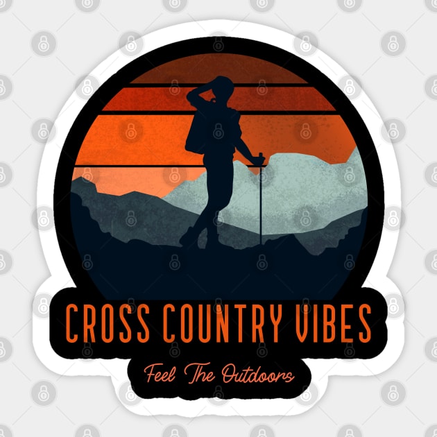 Cross Country Vibes, trekking, walking, hiking, solitude, nature, rambling Sticker by Style Conscious